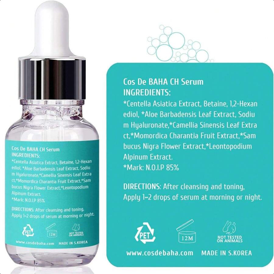 Cos De BAHA Centella Asiatica Extract Facial Serum With Madecassoside 30ml/1.01 Oz