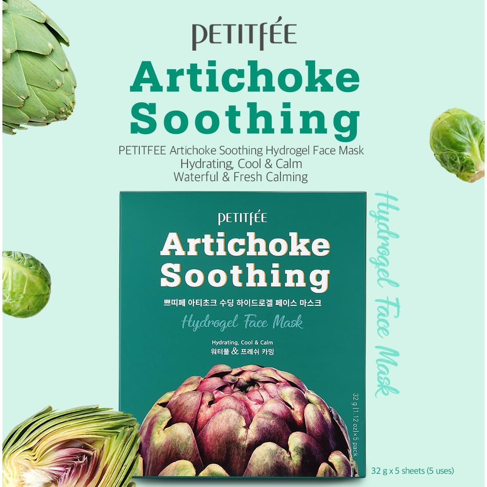 Petitfee Artichoke Soothing Hydrogel Face Mask (5 Sheets)