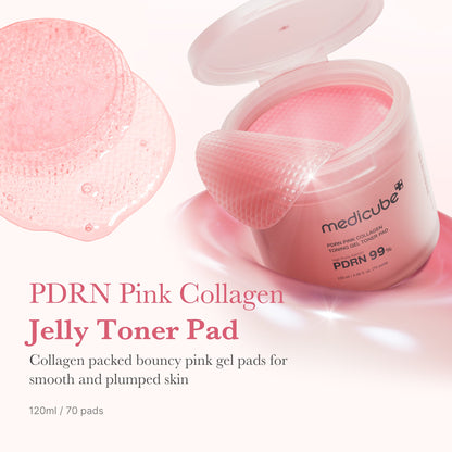 Medicube PDRN Pink Collagen Toning Gel Toner Pad 70pads