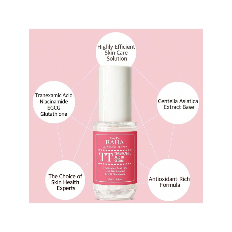 Cos De BAHA Tranexamic Acid 10% Serum For Face/Neck 30ml/1.01 Oz