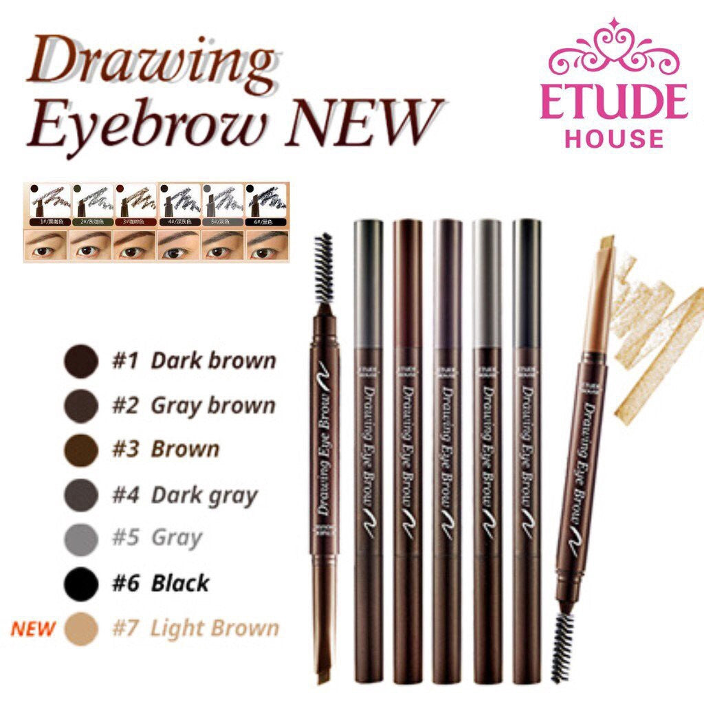 Etude House Korea Style 7 Color Drawing Eye Brow Pencil Drawing Eyebrow