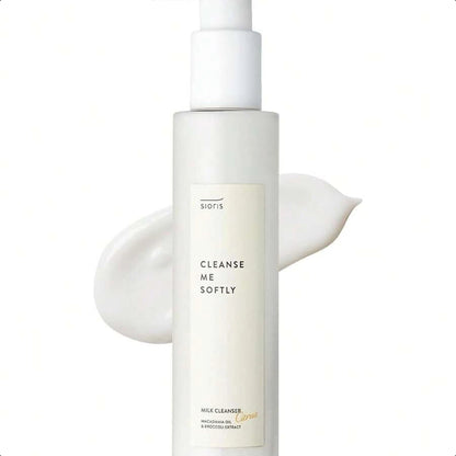 sioris Cleanse Me Softly Milk Cleanser, Citrus Scent 200ml/6.76 Oz, Vegan, Daily Gentle Skin Cleanser, Natural Citrus 62.6% Water