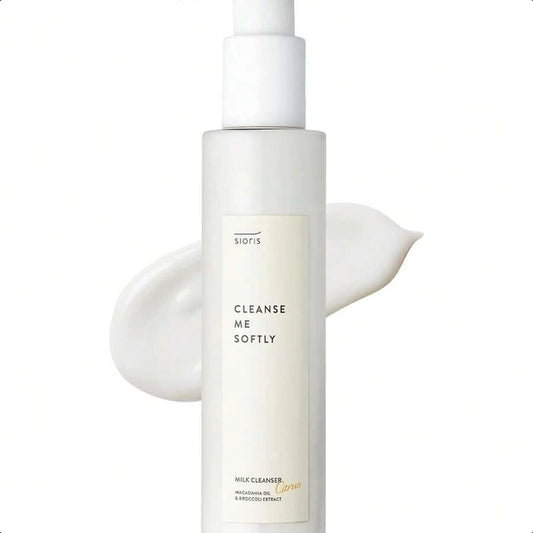sioris Cleanse Me Softly Milk Cleanser, Citrus Scent 200ml/6.76 Oz, Vegan, Daily Gentle Skin Cleanser, Natural Citrus 62.6% Water