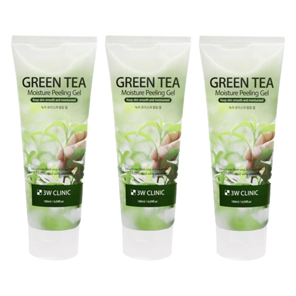 3w Clinic Green Tea Moisture Peeling Gel 180ml (3 Options)