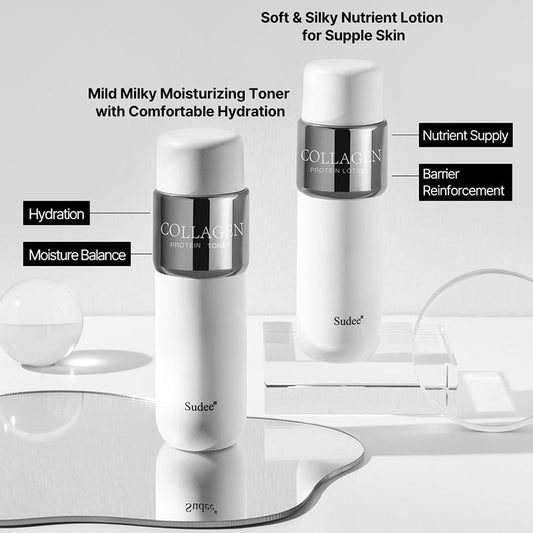Sudee Collagen Protein Toner | Lotion | Cream (anti-glycation and anti-aging& nourishing and moisturizing& and barrier repair)