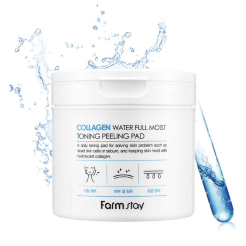 FARM STAY Collagen Water Full Moist Toning Peeling Pad 150ml (3 Options)