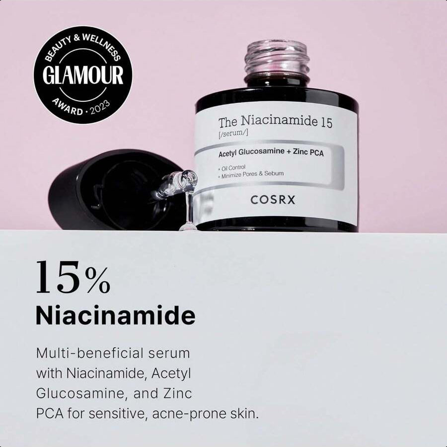 COSRX 15% Niacinamide Face Serum, 0.67 Fl Oz, Pore Minimizer Serum For Face, Even Skin Tone, Korean Skin Care