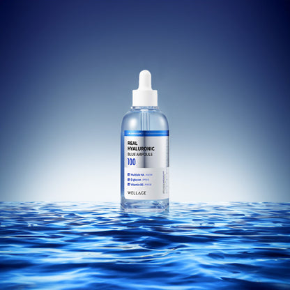 WELLAGE Real Hyaluronic Blue Ampoule 75ml*2