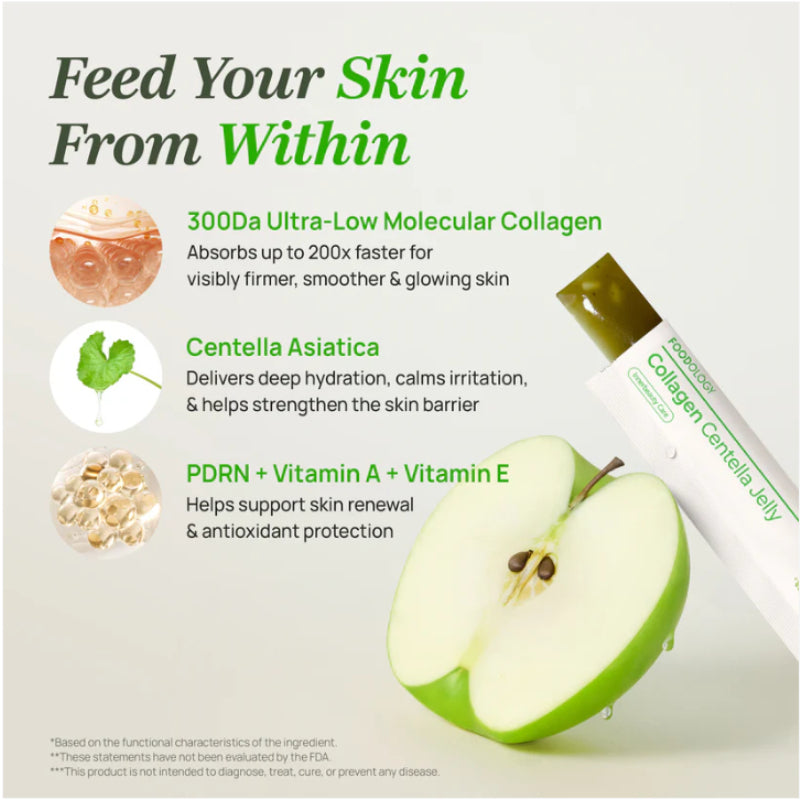 FOODOLOGY Coleology Centella Jelly - Delicious Green Apple Flavor with Deep Firming Action