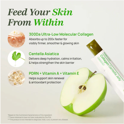 FOODOLOGY Coleology Centella Jelly - Delicious Green Apple Flavor with Deep Firming Action