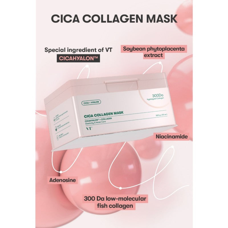 VT Pro Cica Daily Soothing Facial Masksheet 30ea | Cica Vital Masksheet 30ea | Cica Collagen Masksheet 30ea | Cica Reti-A Masksheet 30ea | Vita-Light Brightening Mask 30ea VT COSMETICS