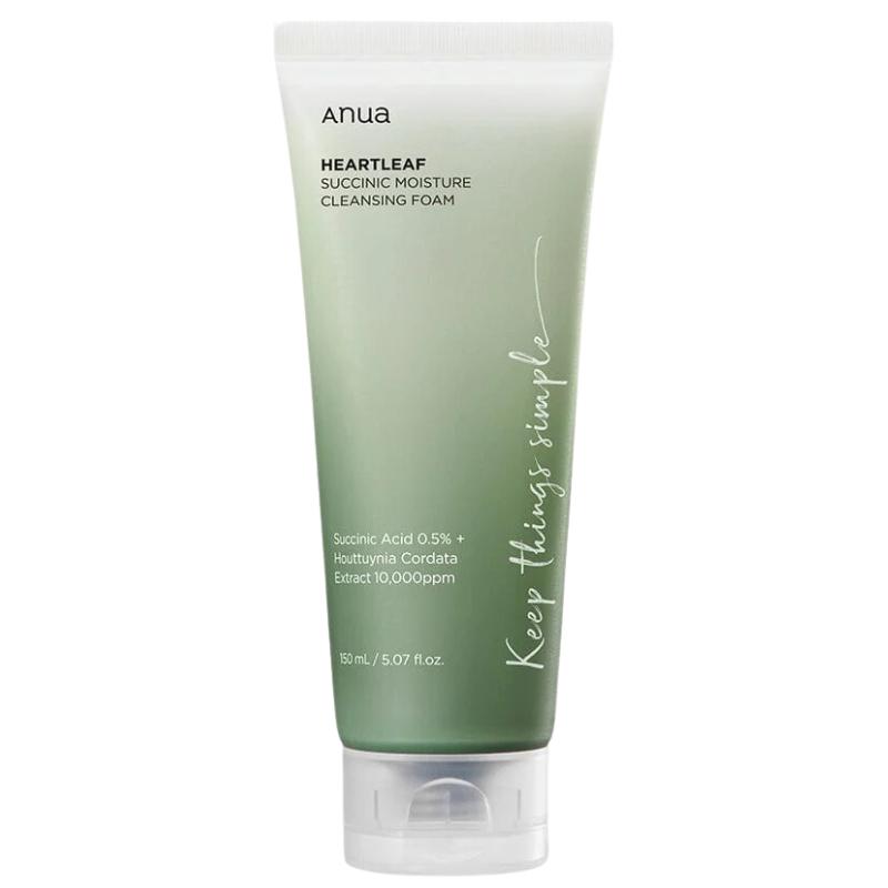 Anua Heartleaf Succinic Moisture Cleansing Foam 5.07 Fl.oz / 150ml