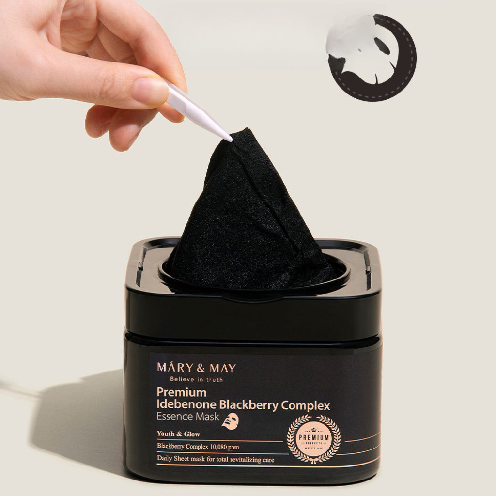 Mary & May Premium Idebenone Blackberry Complex Essence Mask - 20 sheets