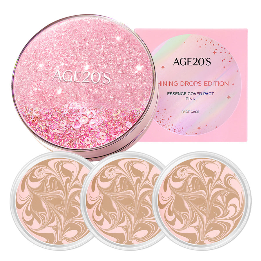 AGE 20'S Shining Drop Edition Pink Pact 12.5g Set Shade 21 Pink Latte 1 Set