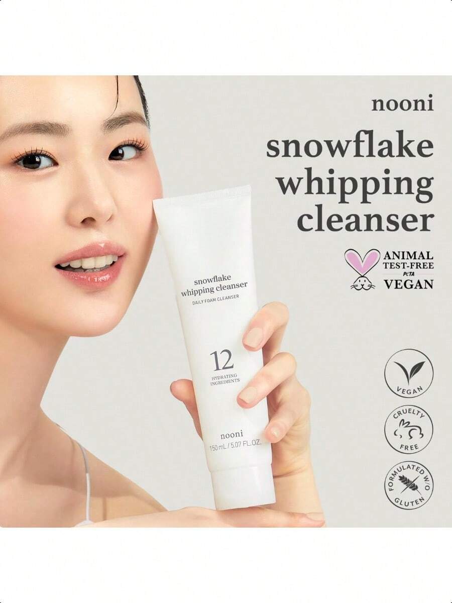 Nooni Snowflake Whipping Cleanser 150ml/5.07oz | Korean Glass Skin Care, Kbeauty, Facial Wash, Remove Impurities, Purigying