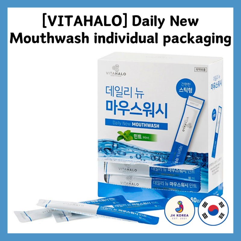 [VITAHALO] Daily New Mouthwash individual packaging 600ml  (10ml x 60 pcs)