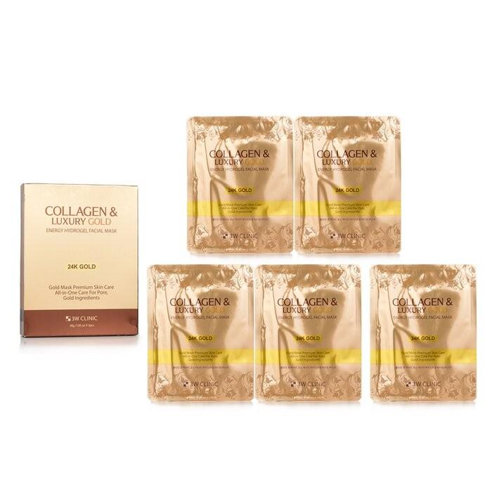 3w Clinic Collagen Luxury Gold Energy Hydrogel Facial Mask 30g*5ea