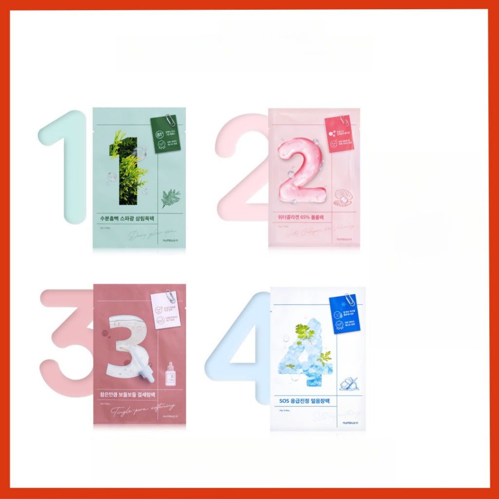 Numbuzin Sheet Mask Collection | No.1 - No.4  Sheet Mask*5pcs