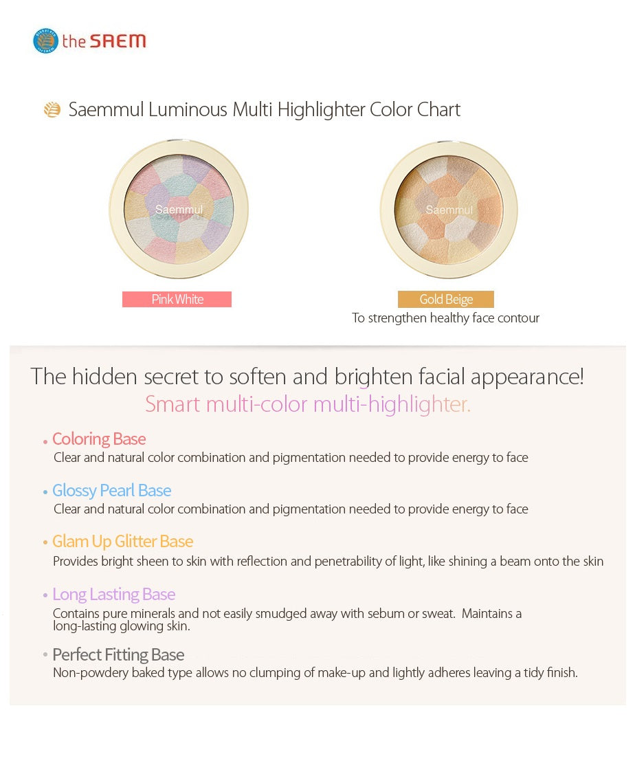 [THE SAEM] Saemmul Luminous Multi Highlighter 8g