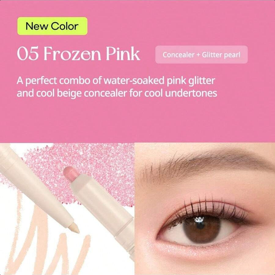 Peripera Sugar Twinkle Duo Eye Shadow Stick 007 Pink Linen 4ml/0.14oz
