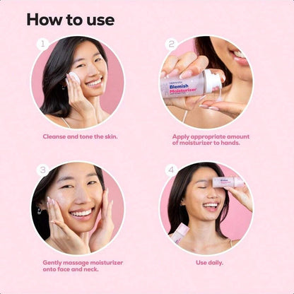 DermaFix Blemish Moisturizer, 2.02 Fl . Oz. 60ml, With Calamine, Green Tea, And Aloe, Lightweight Daily Facial Moisturizer, For Oily, Acne-Prone Skin, Moisturizer For Acne Regimen, Korean Skincare