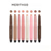 MERYTHOD Two Tones Color Stick Eyeshadow with Blending Sponge Tip Smudge-proof，0.9g