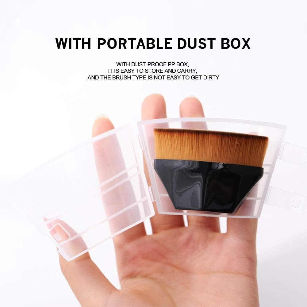 INHAK Petal Foundation Brush Flat Top Makeup Brush with Box – Soft Dense Bristles for Liquid & Cream Foundation
