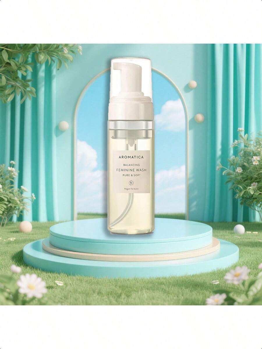 Aromatica Pure And Soft Feminine Foaming Wash 170ml/5.74 Oz | Vegan, PH-Balanced, Natural Ingredients, Unscented