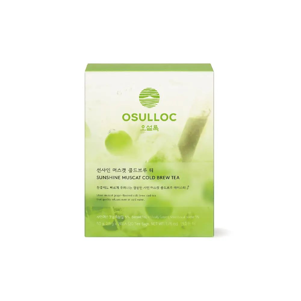 OSULLOC Sunshine Muscat Cold Brew Tea, 20 Tea Bags