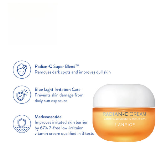 LANEIGE Radian-C Cream 50ml - Dark Spot Remover, For Brightening and Even Skin Tone, Face Cream Suitable for All Skin Types