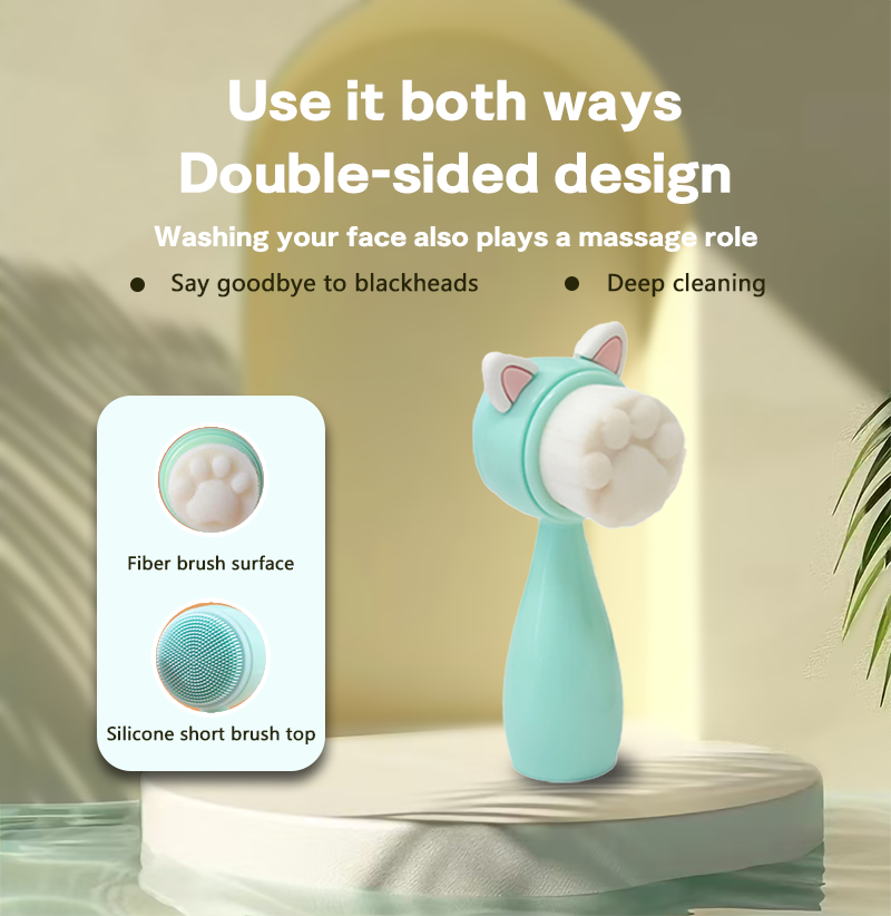 [100% Original] Inhak Pore Deep Cleansing Brush | 2 in 1 Soft Bristle and Silicone Face Cleansing Brush for Exfoliating and Deep Pore Cleansing