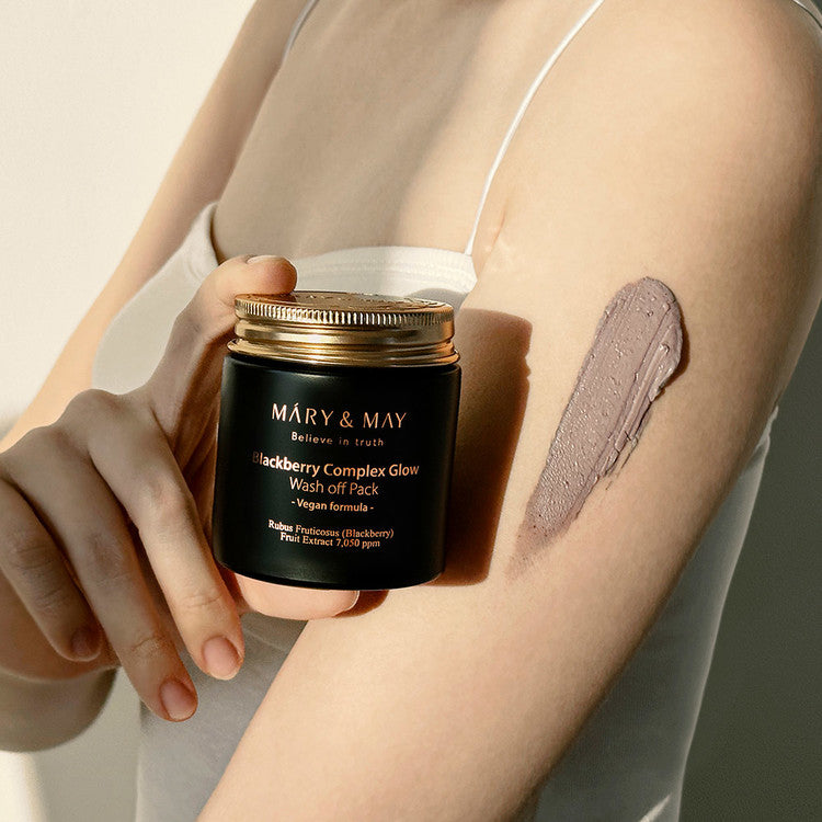 mary&may vegan blackberry complex glow-off pack 125g