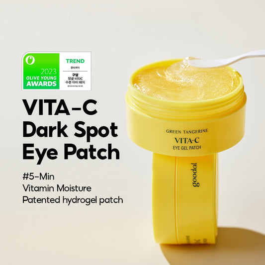 [GOODAL] Green Tangerine Vita C Eye Gel Patch 72gx60ea, 5 min Vitamin C Care, Hydrogel Sheet Mask, For all type, Blemishes care, Brightening | Eye Patch