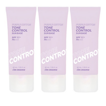 I'M Meme Purple Cotton Tone Control Line base SPF50 + PA ++++