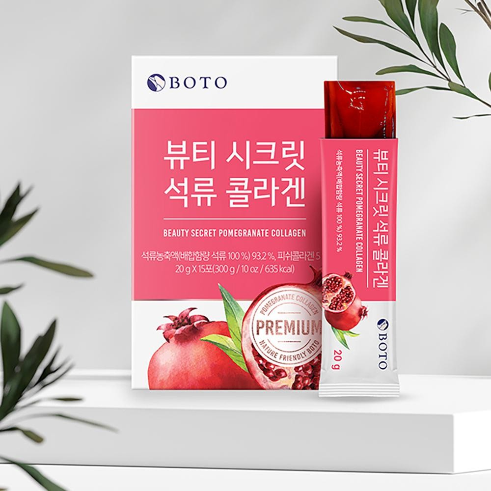 BOTO Beauty Secret Pomegranate Collagen Jelly 300g/20g * 15 Sticks