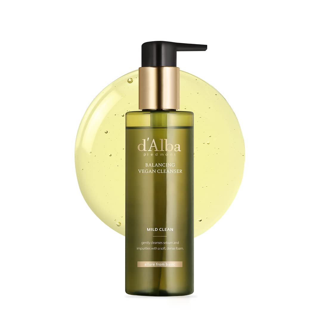 d’Alba Italian White Truffle Mild Skin Balancing Vegan Cleanser, Hydrating and Calming Cleanser, Mild pH Cleanser with White Truffles for Sensitive Skin, Non-Tightening Gentle Formu