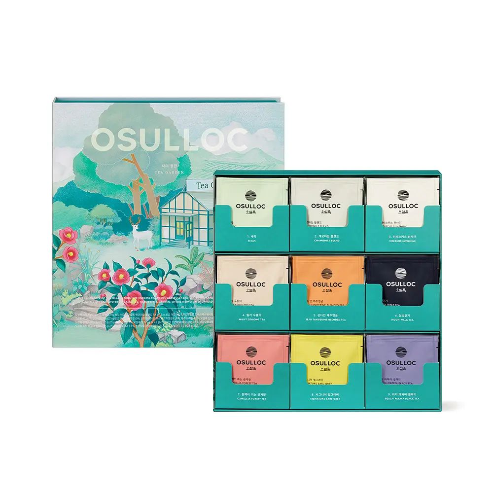 OSULLOC Tea Garden Gift Set, 9 Assorted Jeju Tea Bags