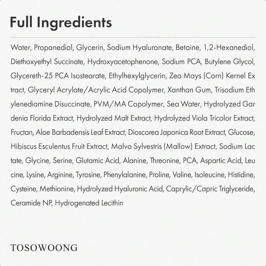 Tosowoong Hyaluronic Acid 3% Serum 30ml/1.01 Oz, 30,030ppm Sodium Hyaluronic Acid, Hydration