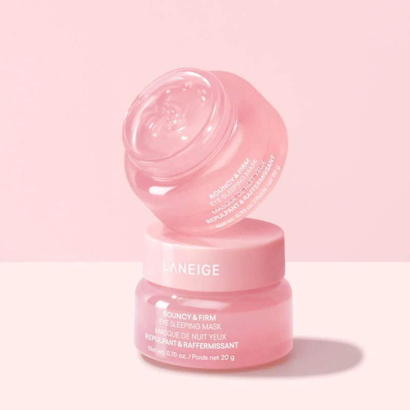 LANEIGE Bouncy & Firm Eye Sleeping Mask 20ml: Depuff and Firm with Peony & Collagen Complex