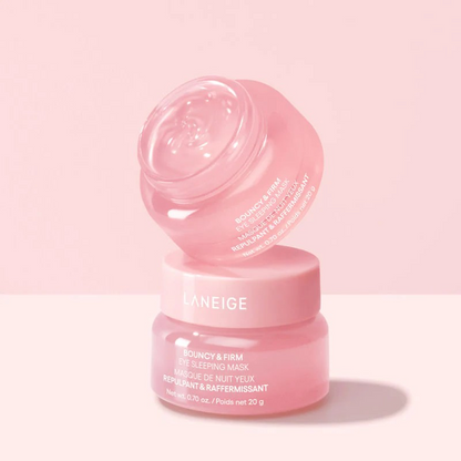LANEIGE Bouncy & Firm Eye Sleeping Mask 20ml: Depuff and Firm with Peony & Collagen Complex