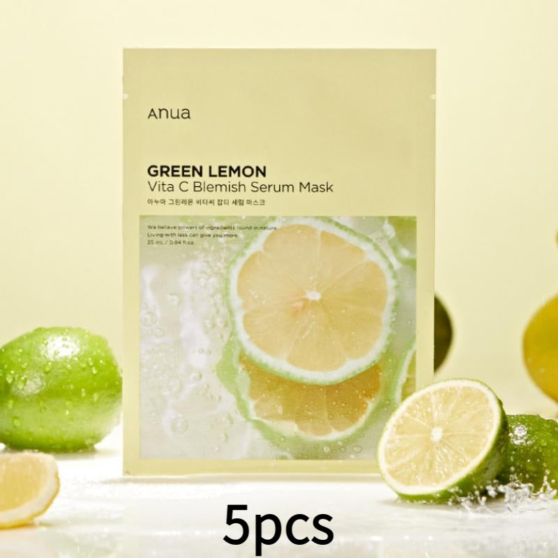 Anua Green Lemon Vitaci Blemish Serum Mask 25ml 10 Sheets