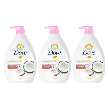 Dove sweet coconut milk body shower 1000g × 3 pcs