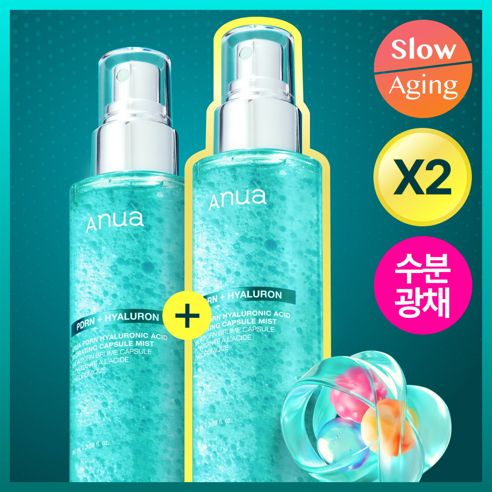 ANUA PDRN Hyaluronic Acid 100 Capsule Mist 100ml*2 Double Pack