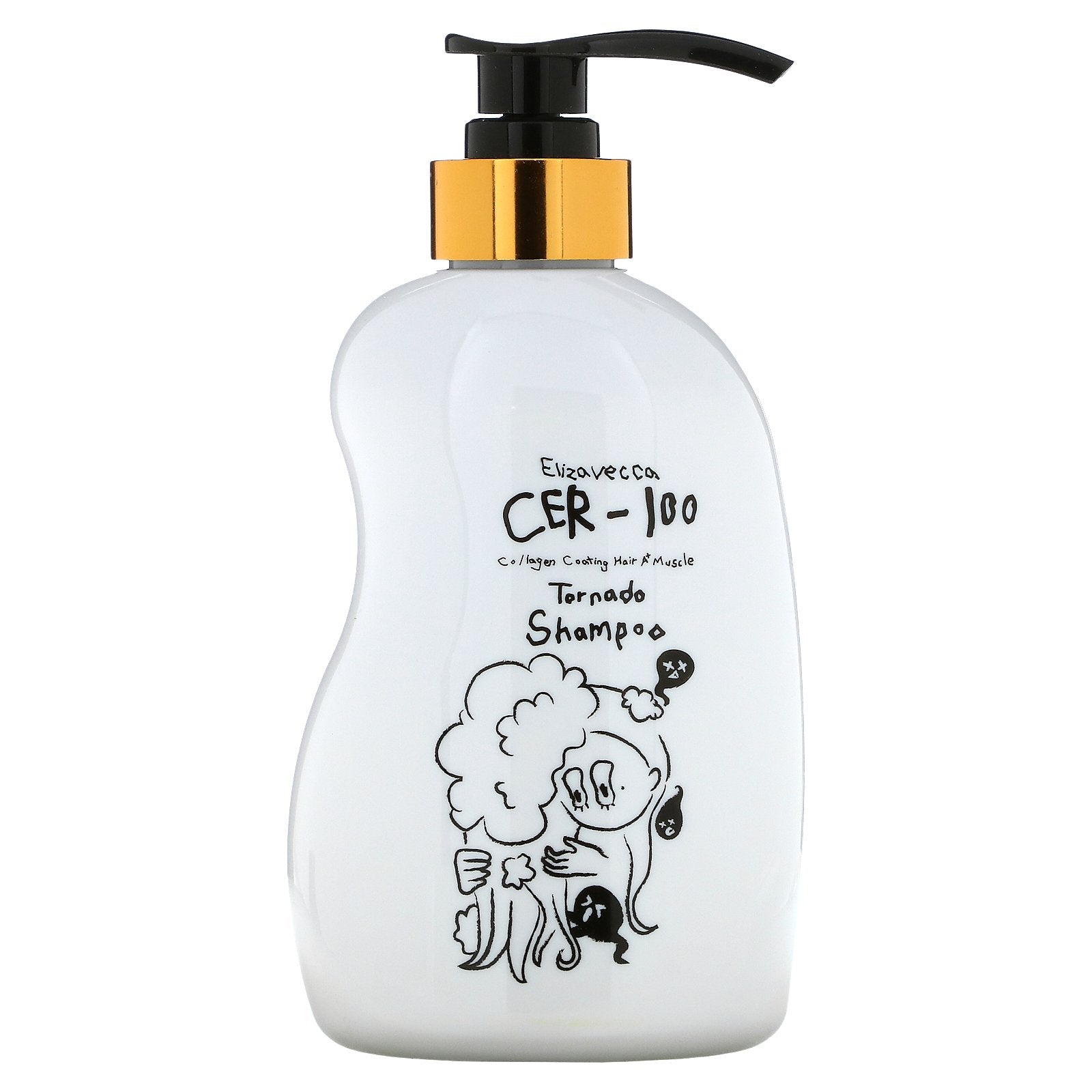 エリザベッカ CER-100 콜라겐 코팅 헤어 A+ 머슬 토네이도 샴푸 500ml16.9fl oz