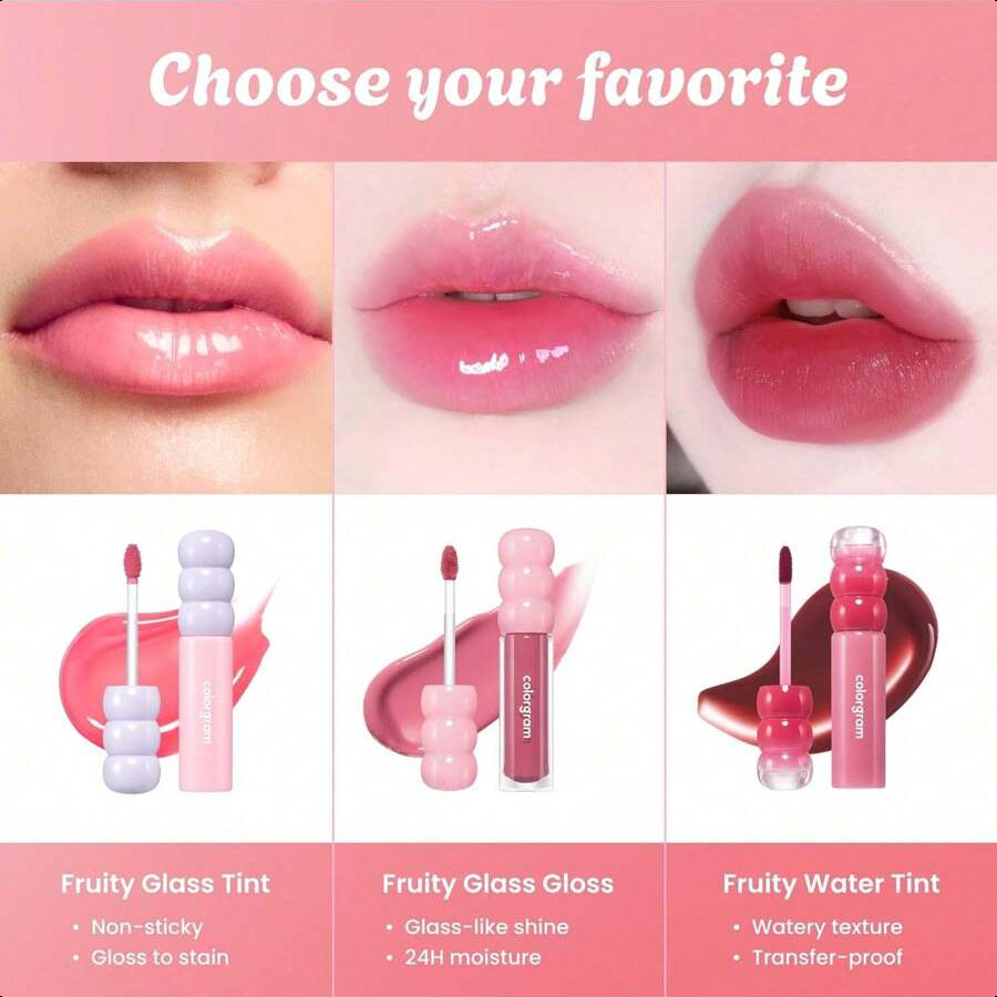 Colorgram Fruity Glass Tint 07 Shy Guava | Korean Long Lasting & Waterproof Lip Stain