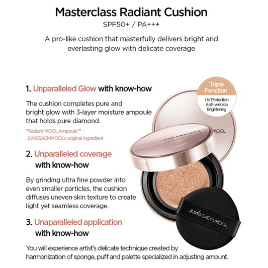 JUNG SAEM MOOL Masterclass Radiant Cushion (Refill included) SPF 50+/PA+++  JUNGSAEMMOOL Cushion