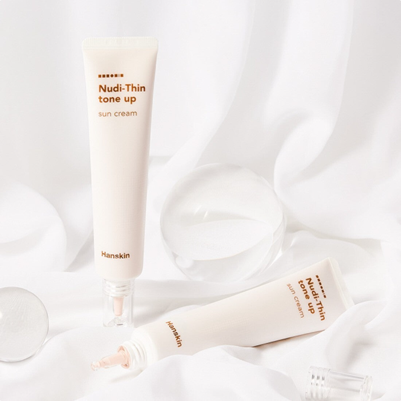 Hanskin Nudi Thin MakeUp Tone Up Lighting Finish Sunscreen SPF50+ PA++++ 40ml