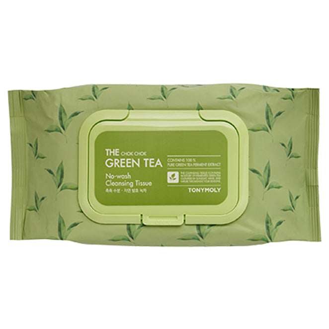 TONYMOLY The Chok Chok Green Tea No-Wash Cleansing Tissue Set 100 Sheets 2 Packs