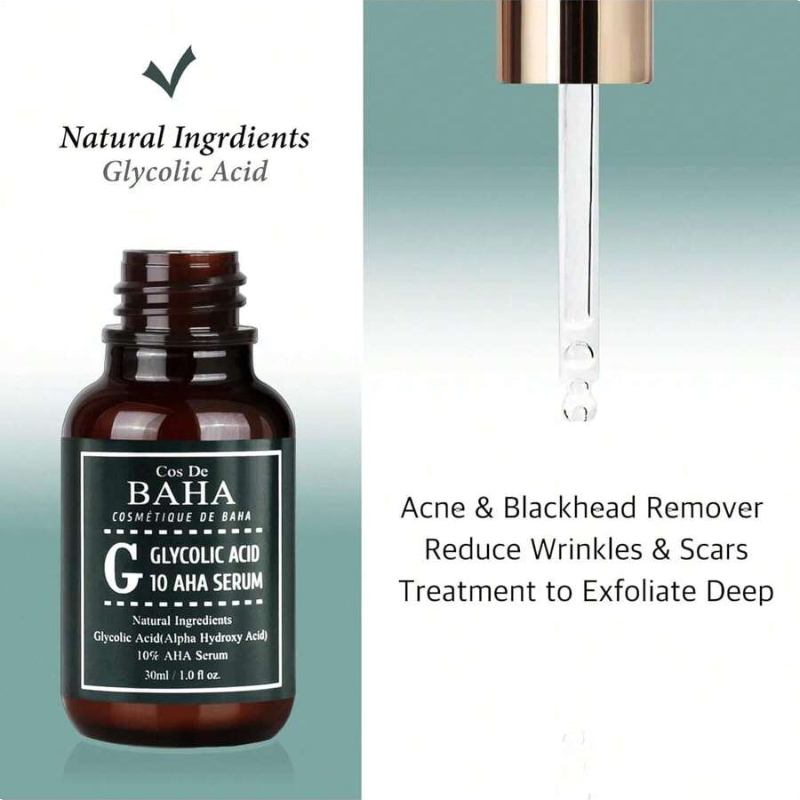 Cos De BAHA Glycolic Acid 10% AHA Serum 30ml