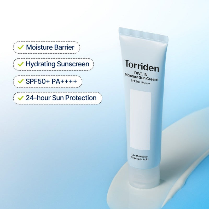 [100% Original] Torriden Dive In Watery Moisture Sunscreen 60ml- Light Weight Texture With Intense Hydration, Moisturizing, UV Protection SPF50+ PA++++